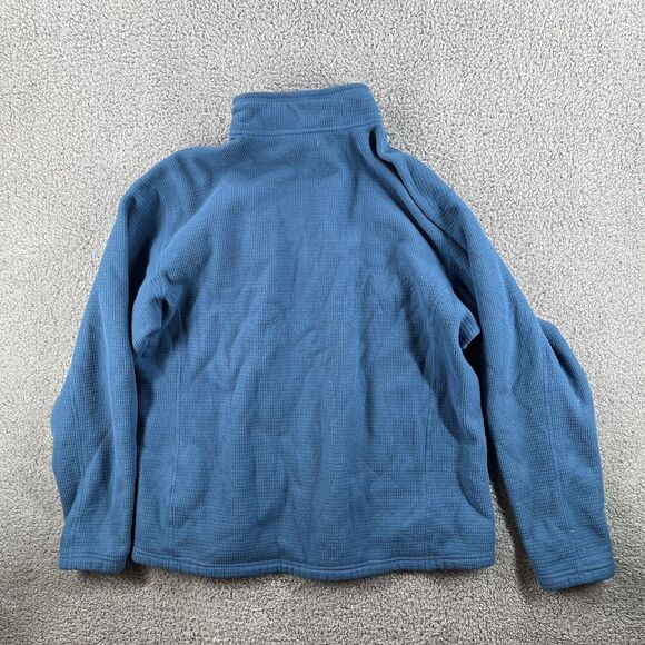 The North Face Sweater Mens Extra Large Blue Pullover Fleece Jacket Waffle 1/4* - Picture 7 of 7